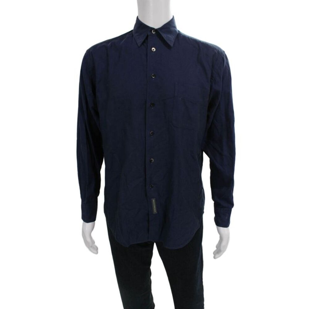 Banana Republic Mens Cotton Long Sleeve Button Up Shirt Navy Size S